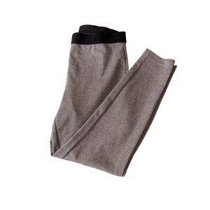 Talbots Womens Pants Size 10 Black Gray Checked Pattern Slim Fit Preppy